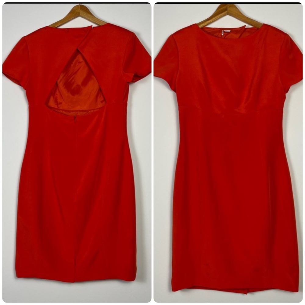 Vintage St. Gillian Silk Sheath Dress Size 14 Boat Neckine Short‎ Sleeve